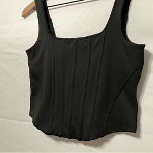 Express Elegant Black Crop Top